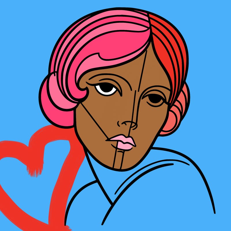 pop art style woman