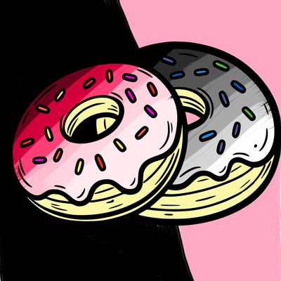 a piece of food doughnuts