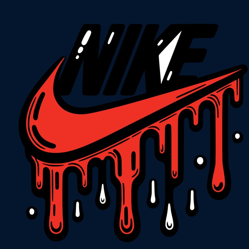 dripping nike logo