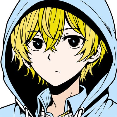 anime guy in hoodie