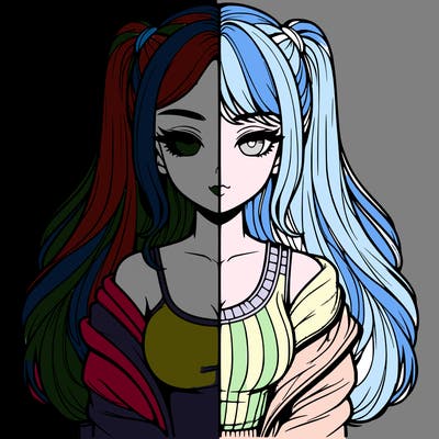 realistic girl split