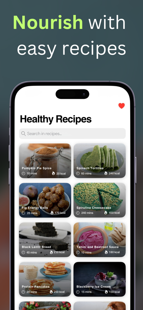 Food Calorie Tracker AI: Foodr - Foodr app screen displaying healthy recipes and calorie information