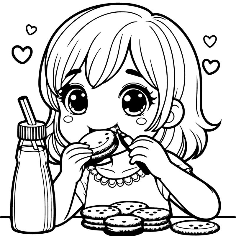 girl eating biscuits