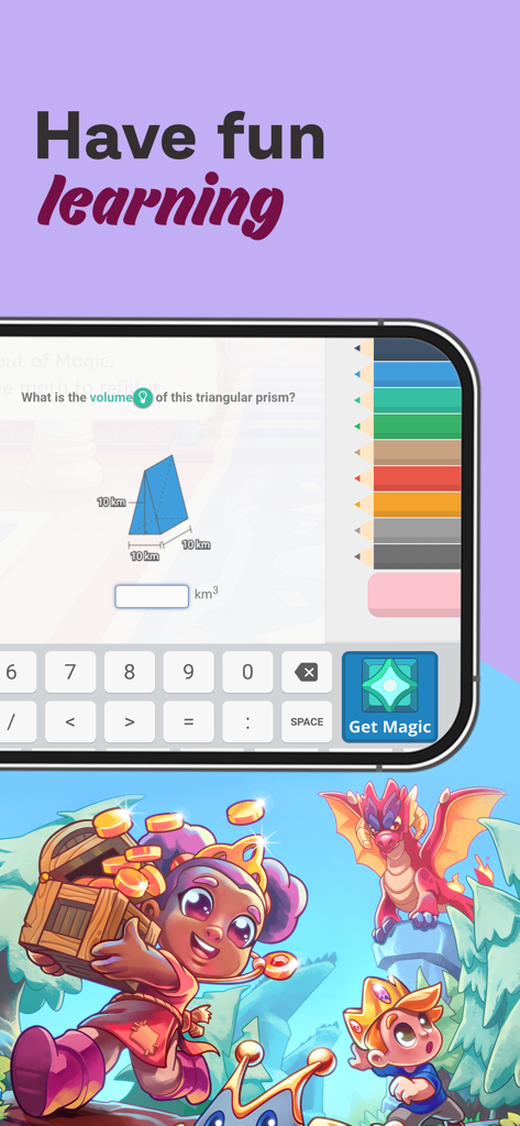 Prodigy Math Game - Prodigy Math Game interface featuring a geometry problem and fantasy wizard characters