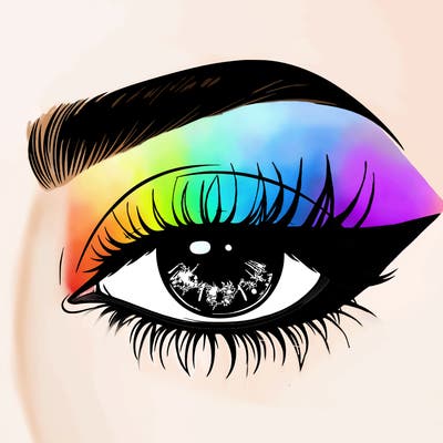 eye closed realistic