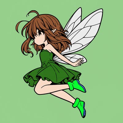 manga fairy flying