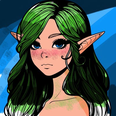 elf girl realistic dark fantasy