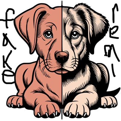 realistic dog split picture