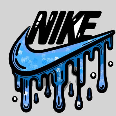 dripping nike logo