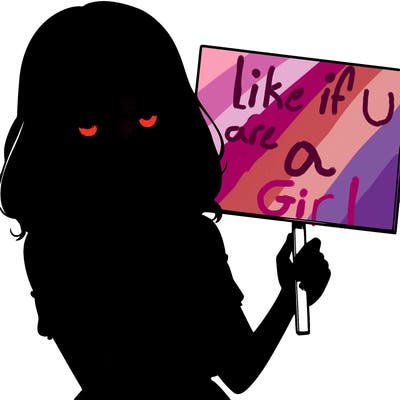 realistic pretty girl holding blank sign