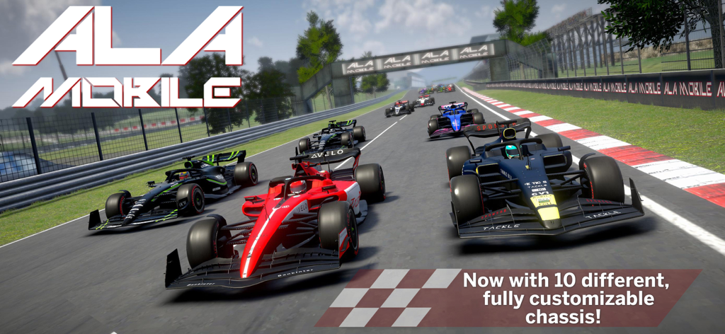 Ala Mobile - Customizable formula racing cars on a track in Ala Mobile