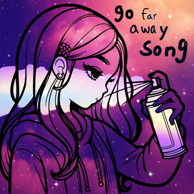 a realistic girl spray painting