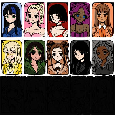 girls that look diffrent anime