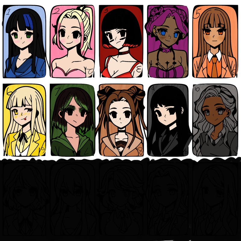 girls that look diffrent anime