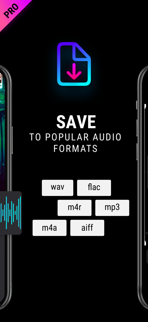 Edity-Audio & Music Editor Lab - Save to popular audio formats including WAV FLAC MP3 and M4A