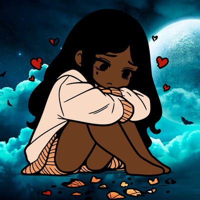 a girl after a breakup