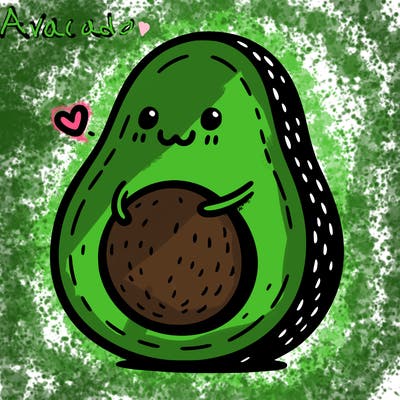 an avocado hugging an avocado