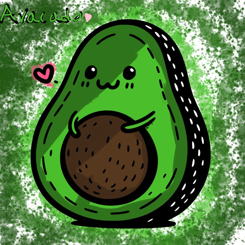 an avocado hugging an avocado