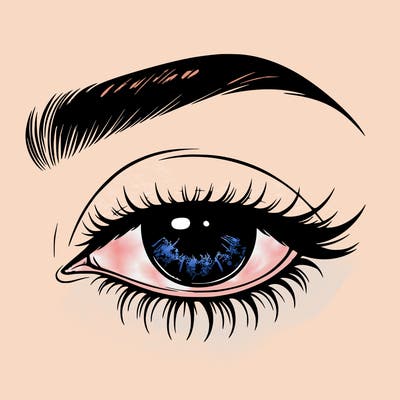 eye closed realistic