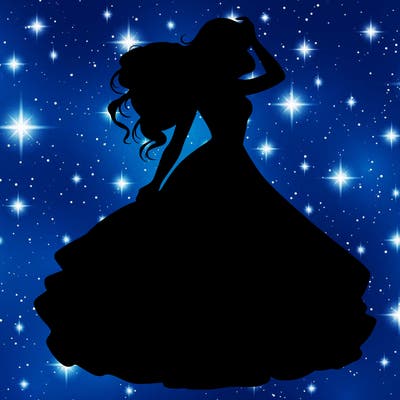 realistic woman with dress flowing in the wind