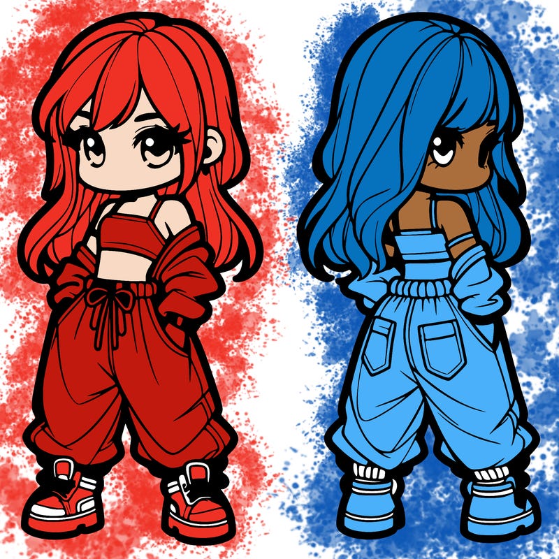 girl in crop top and baggy pants