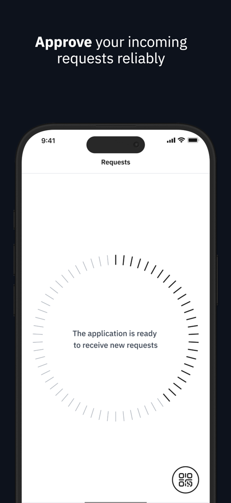 لقطة شاشة لواجهة طلبات تطبيق نافذ تعرض رسالة بأن التطبيق جاهز لاستقبال طلبات جديدة.