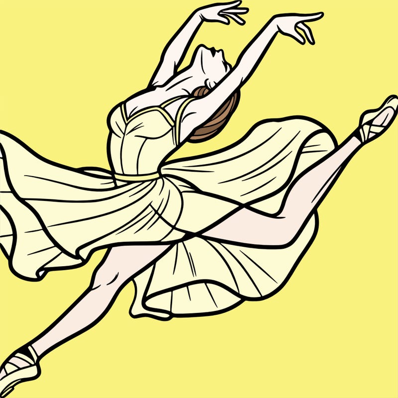 dancer in a leap