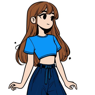girl in a cute crop top