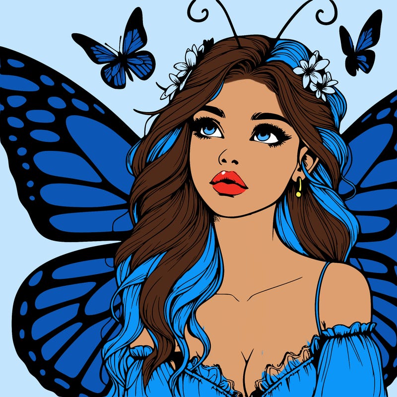 butterfly fairy realistic girl