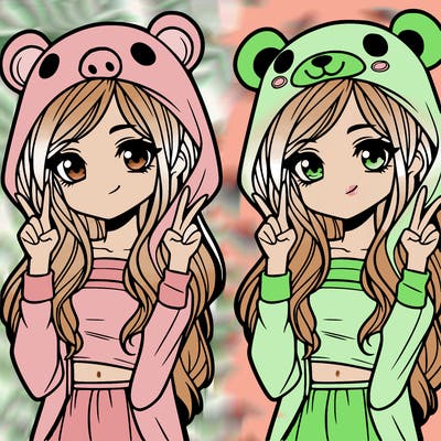 teen girl in animal costume