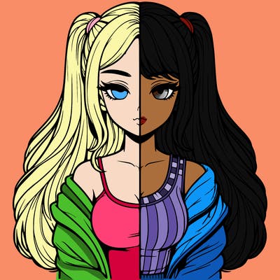 realistic girl split