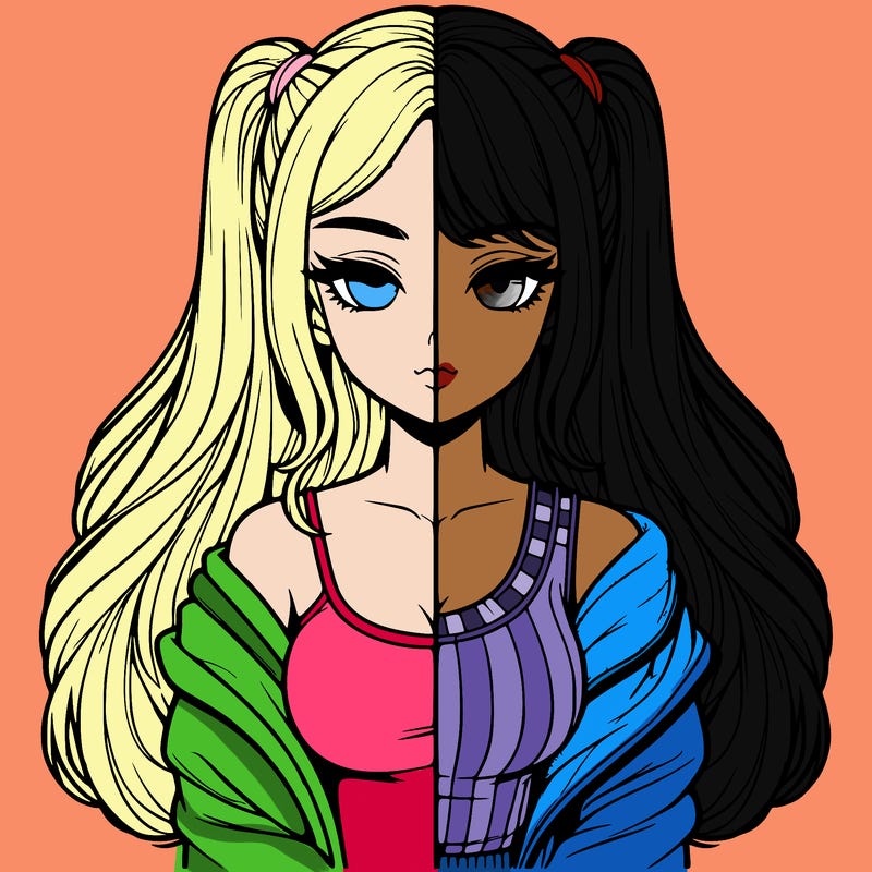 realistic girl split