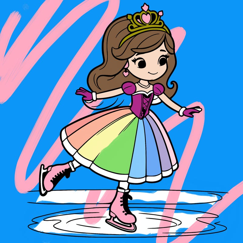 princess skating on ice
