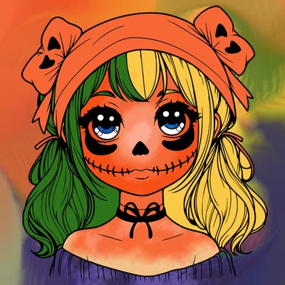 realistic girl halloween