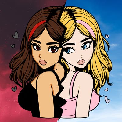 realistic girl split