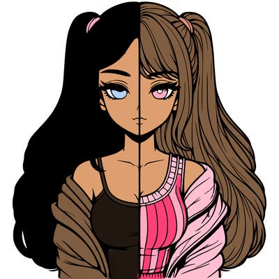 realistic girl split