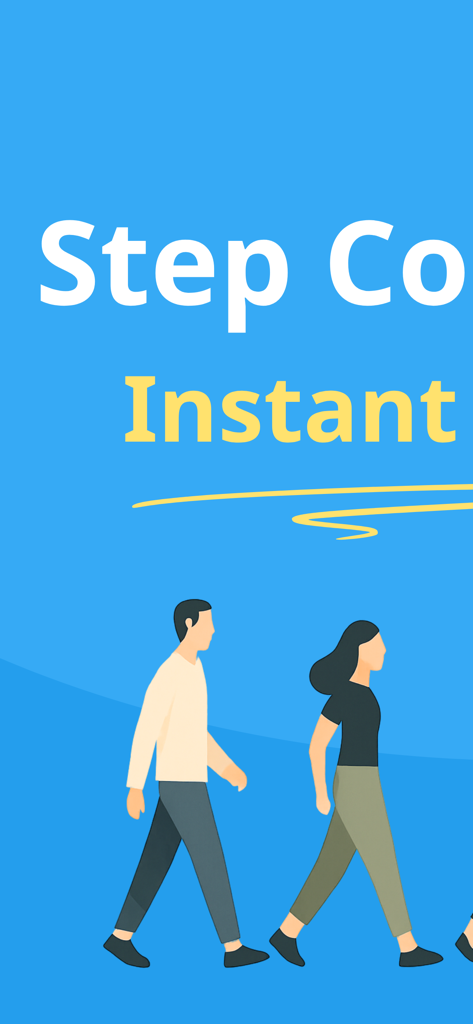 Illustration eines Mannes und einer Frau, die für eine Schrittzähler-App gehen.