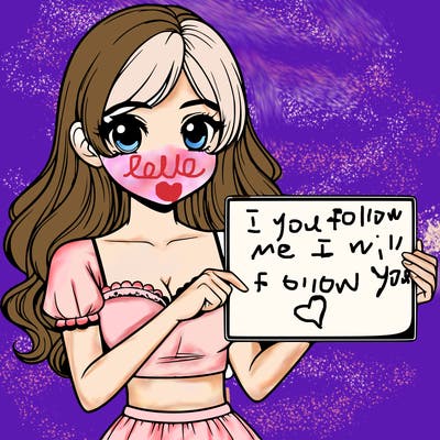 realistic pretty girl holding blank sign