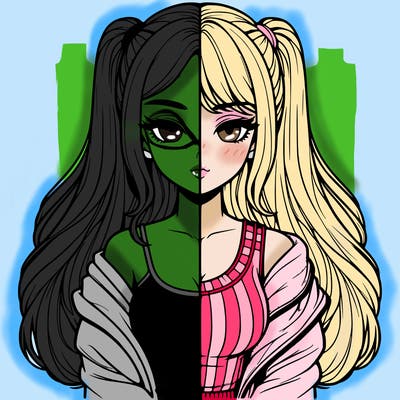 realistic girl split