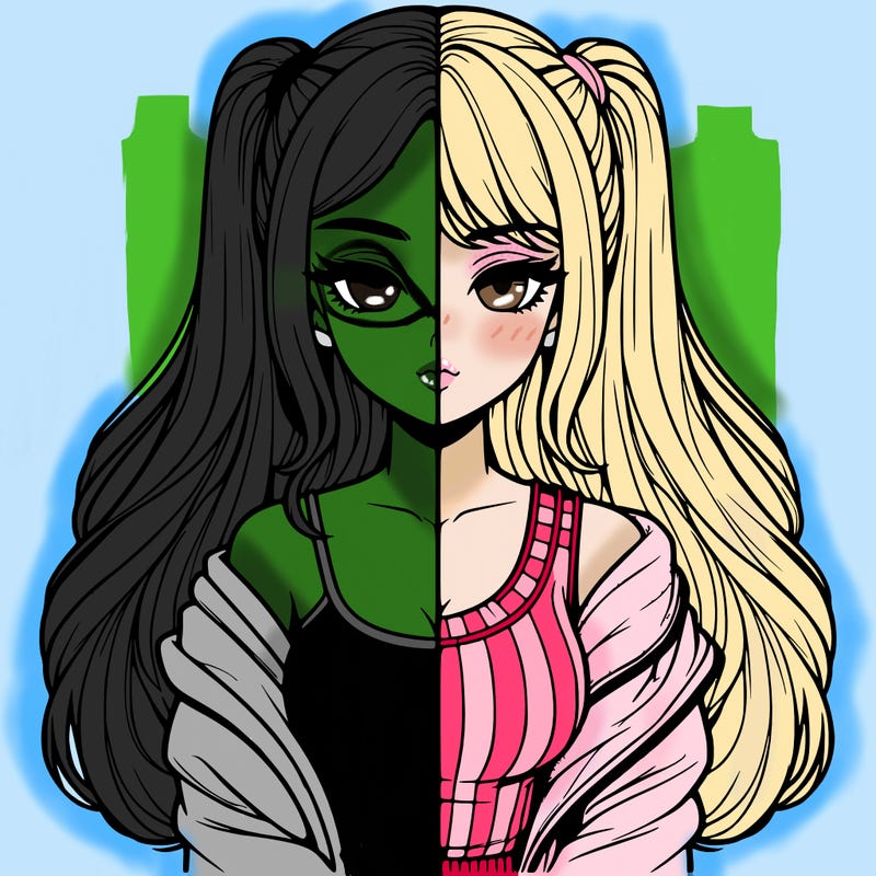 realistic girl split