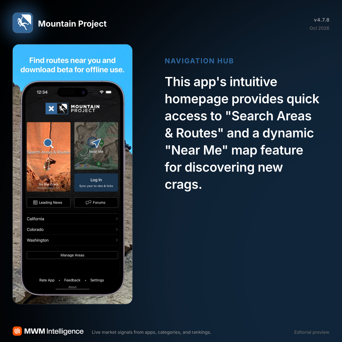 Mountain Project - Sports App | MWM