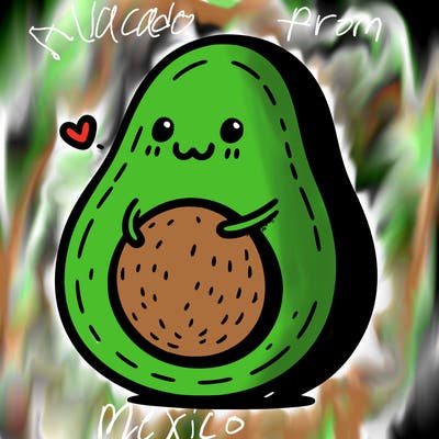 an avocado hugging an avocado