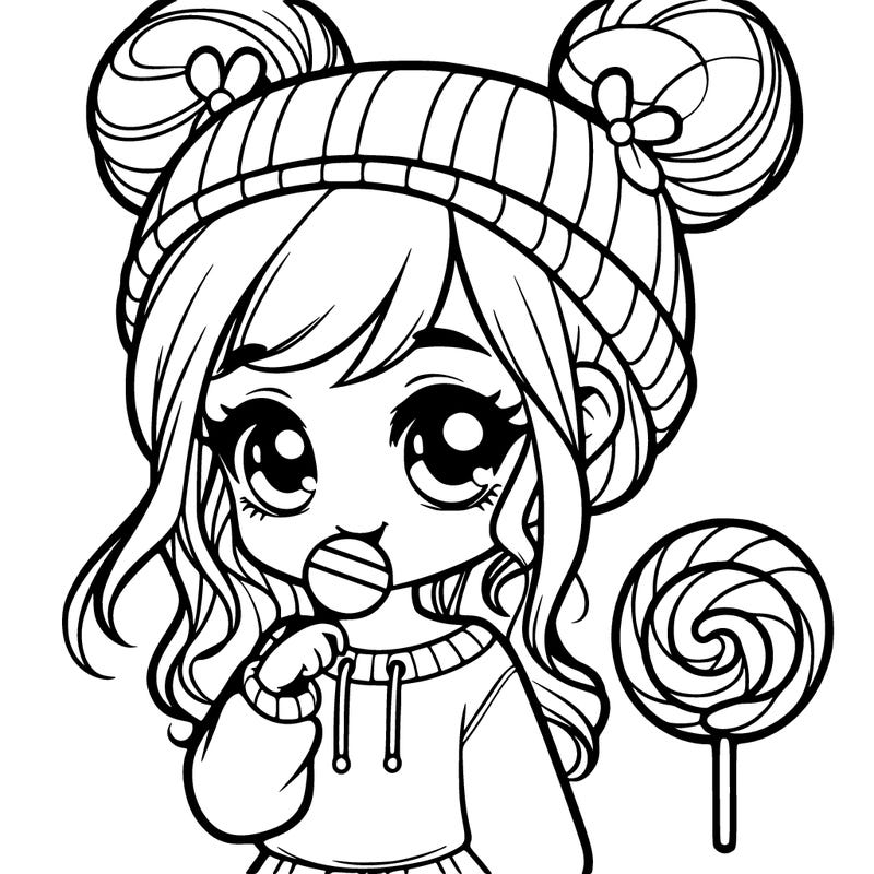 cute girl with lollipop teen