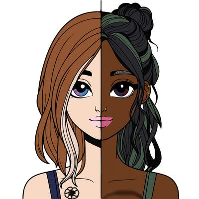 realistic girl split