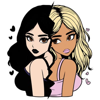 realistic girl split