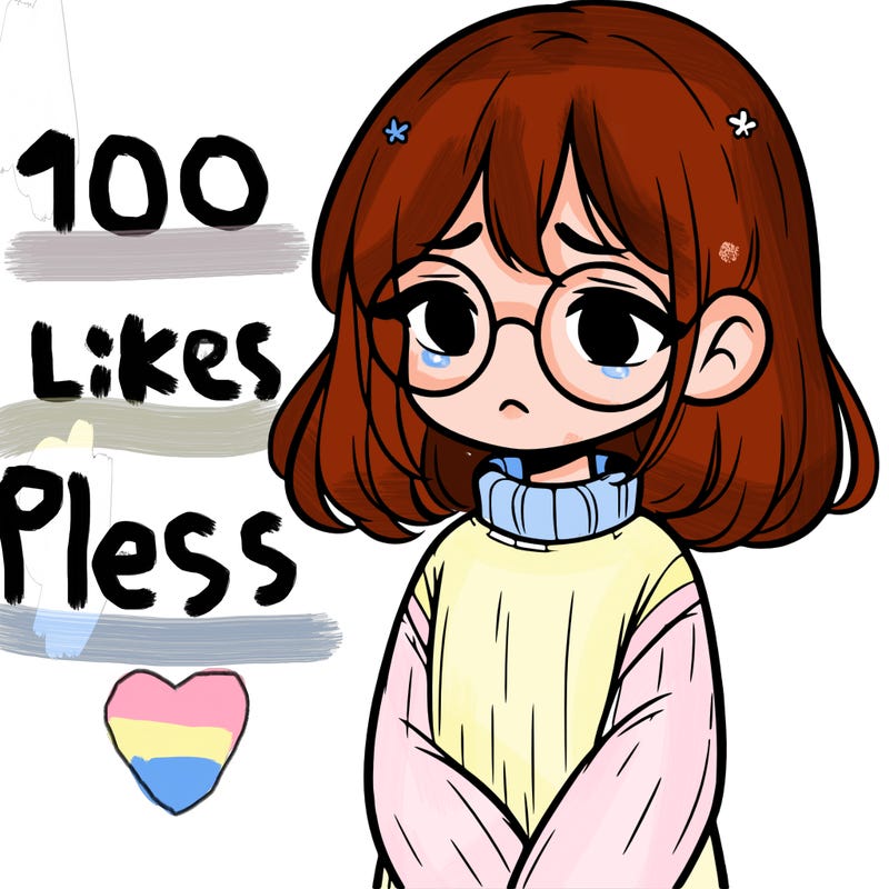 sad girl with glasses in a sweater