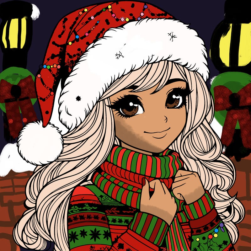 realistic christmas girl