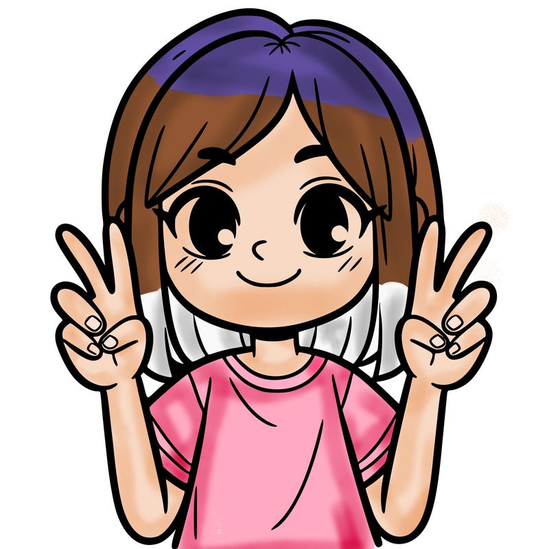 girl with a peace sign