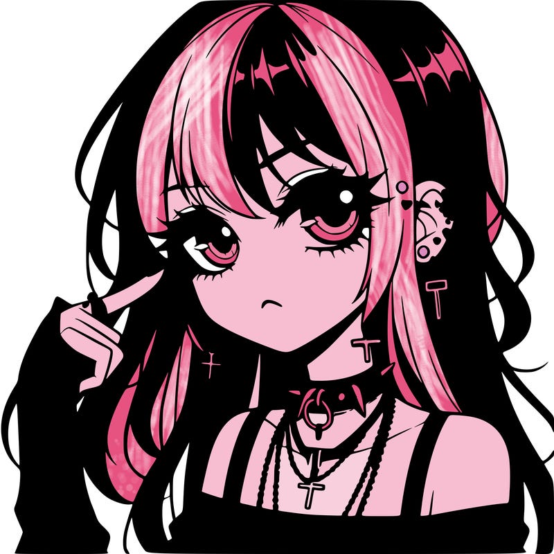 goth anime girl