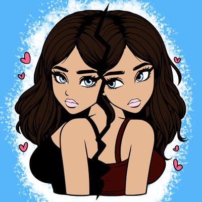 realistic girl split